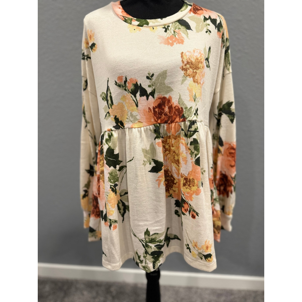 White Birch Women's Floral Peplum Top | Sz X-Large | NWOT - Picture 3 of 12